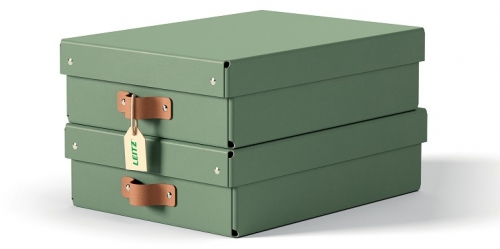 Set 2 bucati cutie de depozitare cu capac Leitz Puro, 8L, verde